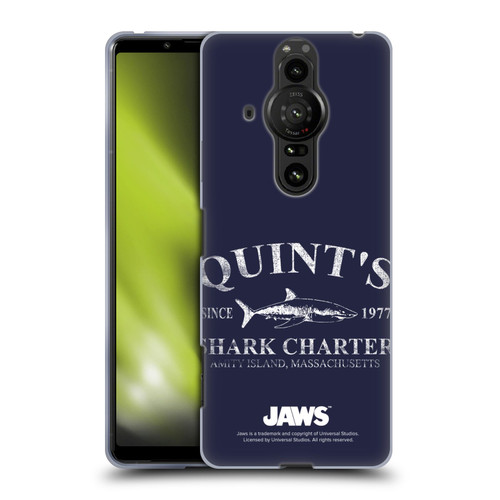 Jaws I Key Art Quint's Shark Charter Soft Gel Case for Sony Xperia Pro-I