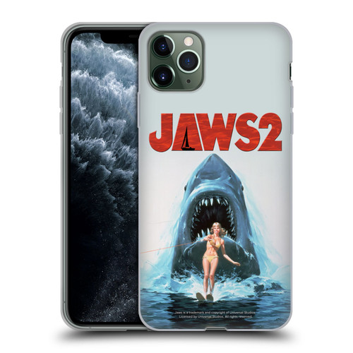 Jaws II Key Art Wakeboarding Poster Soft Gel Case for Apple iPhone 11 Pro Max