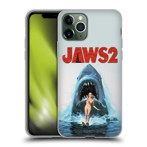 Jaws II Key Art Wakeboarding Poster Soft Gel Case for Apple iPhone 11 Pro