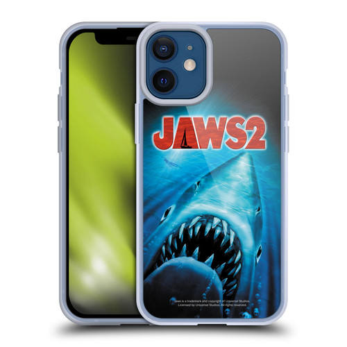 Jaws II Key Art Swimming Poster Soft Gel Case for Apple iPhone 12 Mini