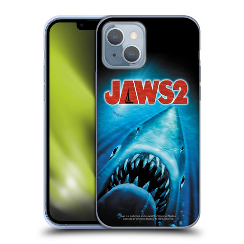 Jaws II Key Art Swimming Poster Soft Gel Case for Apple iPhone 14
