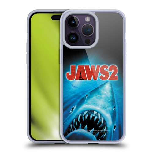 Jaws II Key Art Swimming Poster Soft Gel Case for Apple iPhone 14 Pro Max