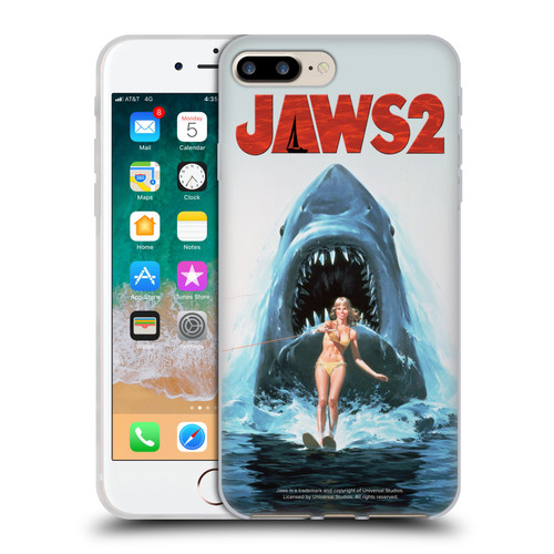 Jaws II Key Art Wakeboarding Poster Soft Gel Case for Apple iPhone 7 Plus / iPhone 8 Plus