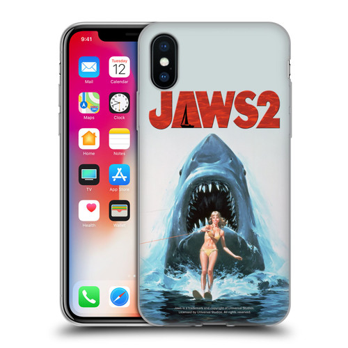 Jaws II Key Art Wakeboarding Poster Soft Gel Case for Apple iPhone X / iPhone XS