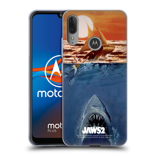 Jaws II Key Art Sailing Poster Soft Gel Case for Motorola Moto E6 Plus