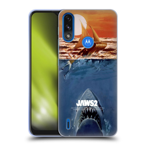 Jaws II Key Art Sailing Poster Soft Gel Case for Motorola Moto E7 Power / Moto E7i Power