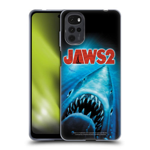 Jaws II Key Art Swimming Poster Soft Gel Case for Motorola Moto G22