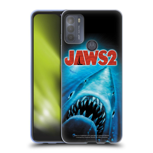 Jaws II Key Art Swimming Poster Soft Gel Case for Motorola Moto G50