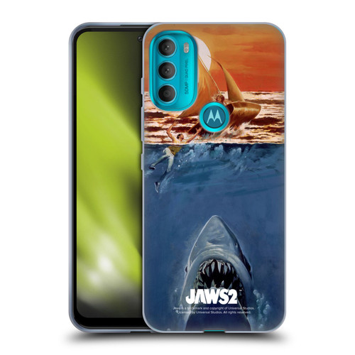 Jaws II Key Art Sailing Poster Soft Gel Case for Motorola Moto G71 5G