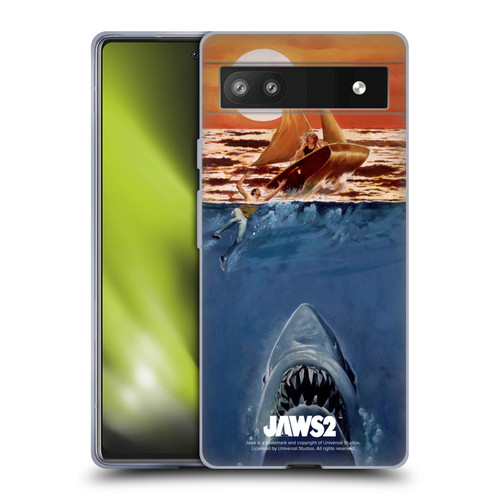 Jaws II Key Art Sailing Poster Soft Gel Case for Google Pixel 6a