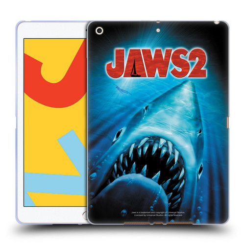Jaws II Key Art Swimming Poster Soft Gel Case for Apple iPad 10.2 2019/2020/2021