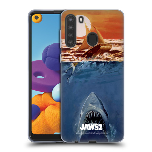 Jaws II Key Art Sailing Poster Soft Gel Case for Samsung Galaxy A21 (2020)