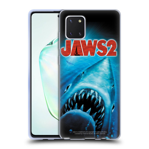 Jaws II Key Art Swimming Poster Soft Gel Case for Samsung Galaxy Note10 Lite