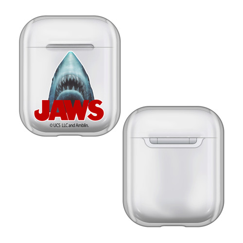 Jaws I Key Art Illustration Clear Hard Crystal Cover Case for Apple AirPods 1 1st Gen / 2 2nd Gen Charging Case