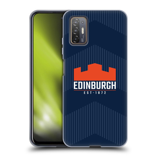 Edinburgh Rugby Graphics Lines Soft Gel Case for HTC Desire 21 Pro 5G