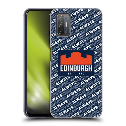 Edinburgh Rugby Graphics Logo Pattern Soft Gel Case for HTC Desire 21 Pro 5G