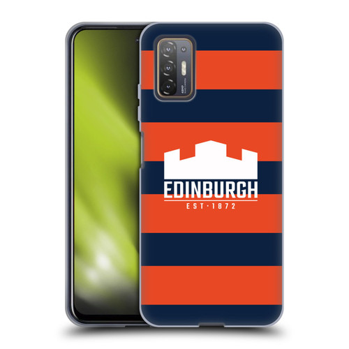 Edinburgh Rugby Graphics Stripes Soft Gel Case for HTC Desire 21 Pro 5G