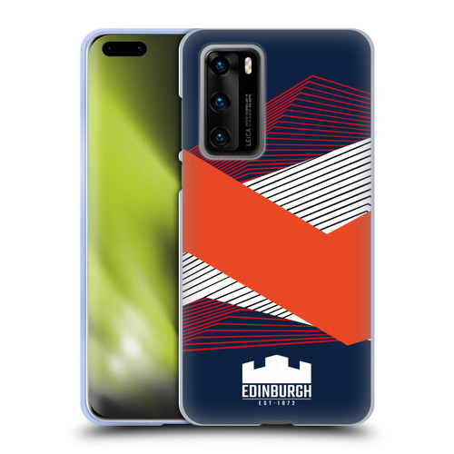 Edinburgh Rugby Graphics Shapes Soft Gel Case for Huawei P40 5G