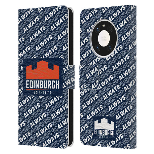 Edinburgh Rugby Graphics Logo Pattern Leather Book Wallet Case Cover For Huawei Mate 40 Pro 5G