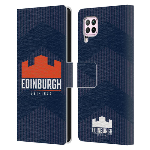Edinburgh Rugby Graphics Lines Leather Book Wallet Case Cover For Huawei Nova 6 SE / P40 Lite