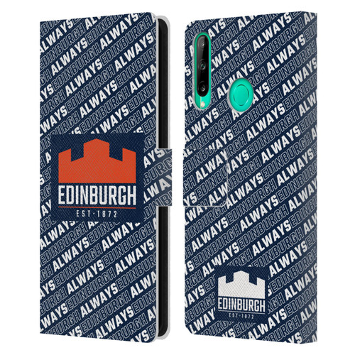 Edinburgh Rugby Graphics Logo Pattern Leather Book Wallet Case Cover For Huawei P40 lite E