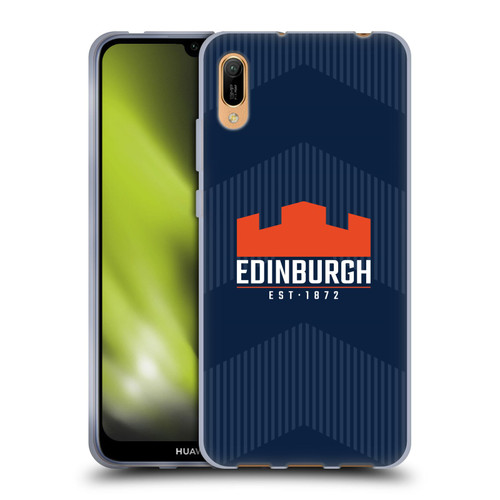 Edinburgh Rugby Graphics Lines Soft Gel Case for Huawei Y6 Pro (2019)