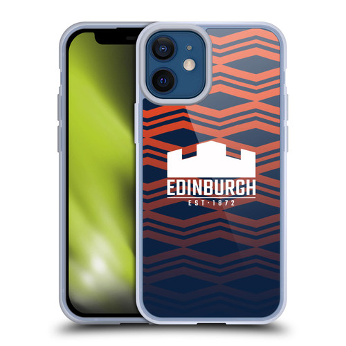 Edinburgh Rugby Graphics Pattern Gradient Soft Gel Case for Apple iPhone 12 Mini