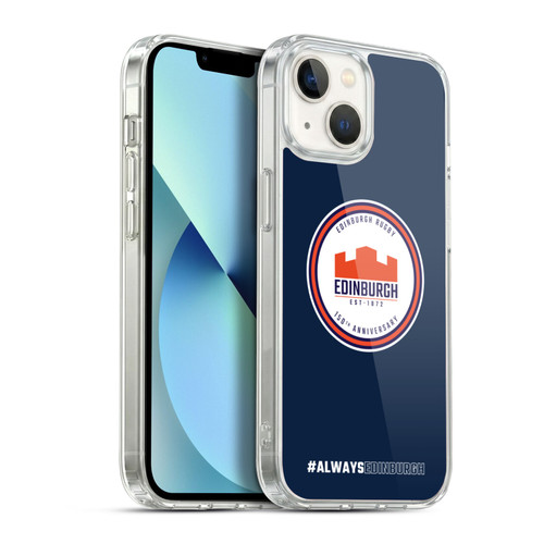 Edinburgh Rugby Graphics 150th Logo Soft Gel Case for Apple iPhone 13