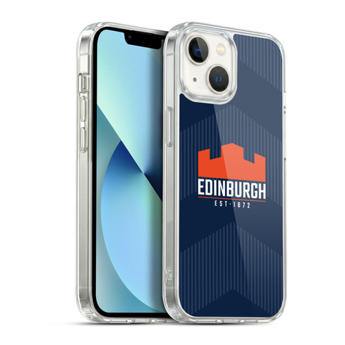 Edinburgh Rugby Graphics Lines Soft Gel Case for Apple iPhone 13