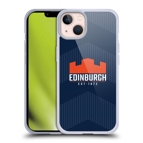 Edinburgh Rugby Graphics Lines Soft Gel Case for Apple iPhone 13