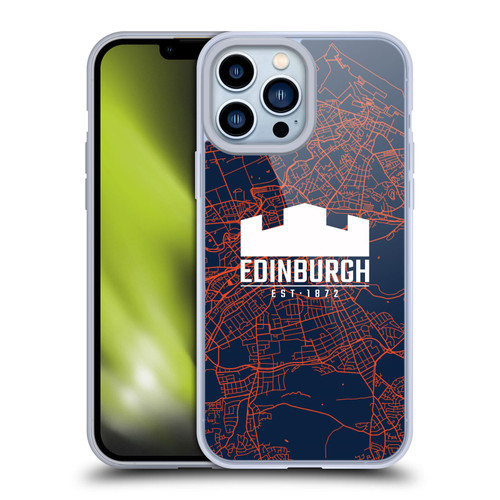 Edinburgh Rugby Graphics Map Soft Gel Case for Apple iPhone 13 Pro Max
