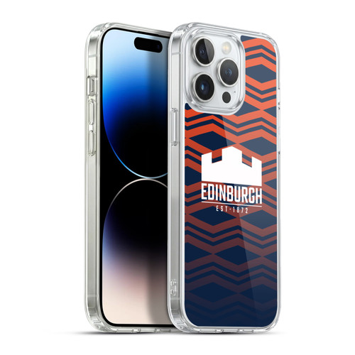 Edinburgh Rugby Graphics Pattern Gradient Soft Gel Case for Apple iPhone 13 Pro Max & MagSafe