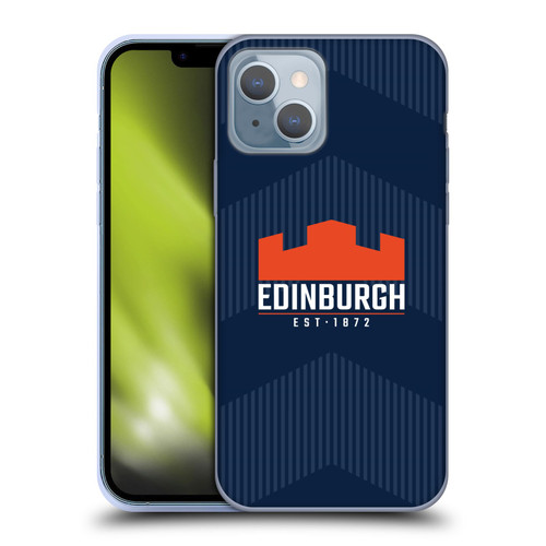 Edinburgh Rugby Graphics Lines Soft Gel Case for Apple iPhone 14