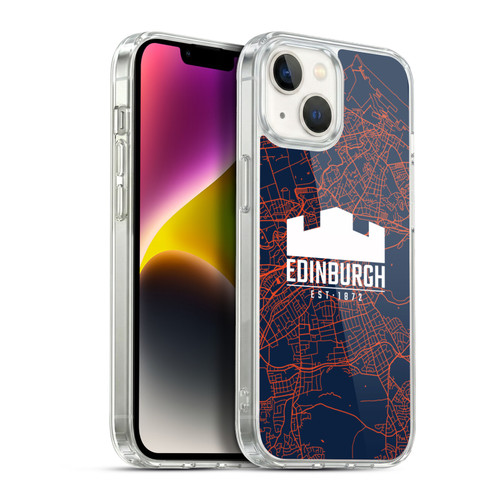 Edinburgh Rugby Graphics Map Soft Gel Case for Apple iPhone 14