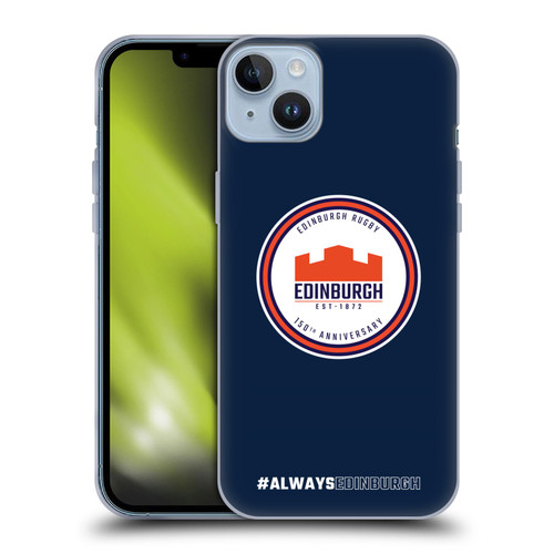 Edinburgh Rugby Graphics 150th Logo Soft Gel Case for Apple iPhone 14 Plus