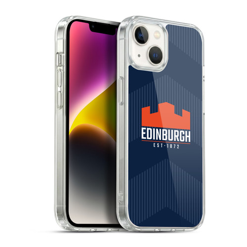 Edinburgh Rugby Graphics Lines Soft Gel Case for Apple iPhone 14 Plus & MagSafe