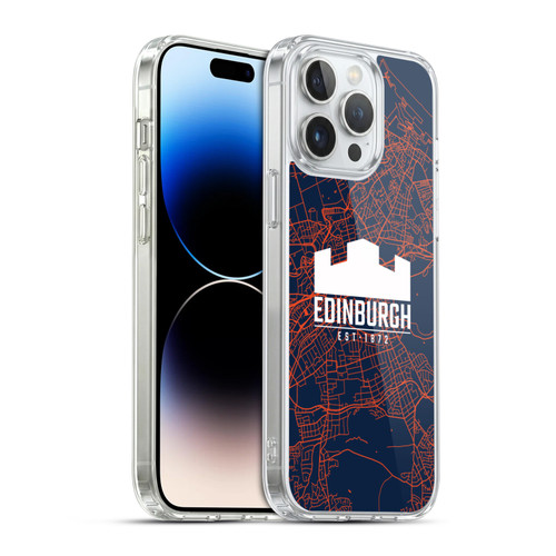 Edinburgh Rugby Graphics Map Soft Gel Case for Apple iPhone 14 Pro Max & MagSafe