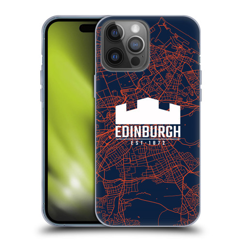 Edinburgh Rugby Graphics Map Soft Gel Case for Apple iPhone 14 Pro Max