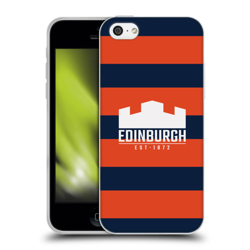 Edinburgh Rugby Graphics Stripes Soft Gel Case for Apple iPhone 5c