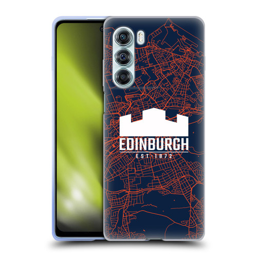 Edinburgh Rugby Graphics Map Soft Gel Case for Motorola Edge S30 / Moto G200 5G