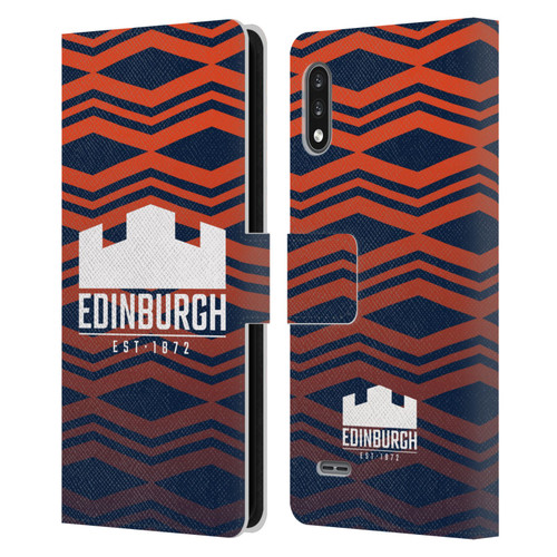 Edinburgh Rugby Graphics Pattern Gradient Leather Book Wallet Case Cover For LG K22