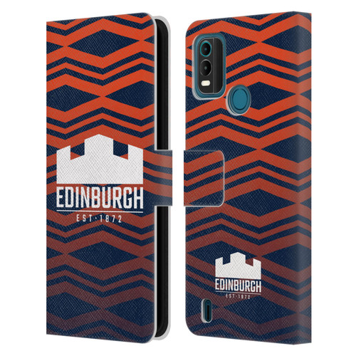 Edinburgh Rugby Graphics Pattern Gradient Leather Book Wallet Case Cover For Nokia G11 Plus