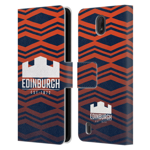 Edinburgh Rugby Graphics Pattern Gradient Leather Book Wallet Case Cover For Nokia C01 Plus/C1 2nd Edition