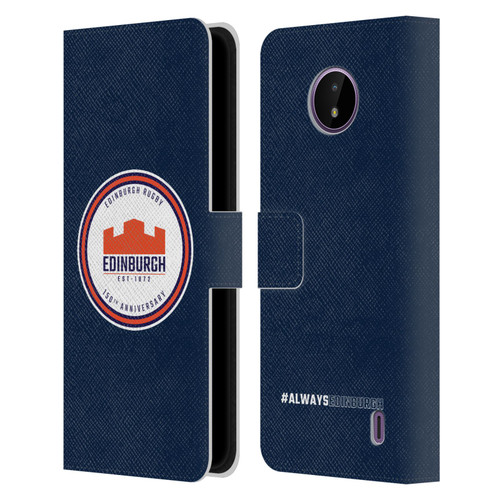 Edinburgh Rugby Graphics 150th Logo Leather Book Wallet Case Cover For Nokia C10 / C20