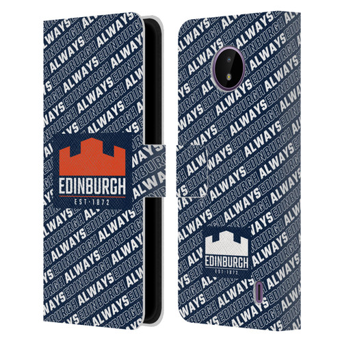 Edinburgh Rugby Graphics Logo Pattern Leather Book Wallet Case Cover For Nokia C10 / C20