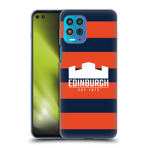 Edinburgh Rugby Graphics Stripes Soft Gel Case for Motorola Moto G100