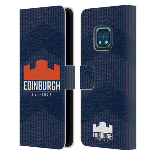Edinburgh Rugby Graphics Lines Leather Book Wallet Case Cover For Nokia XR20