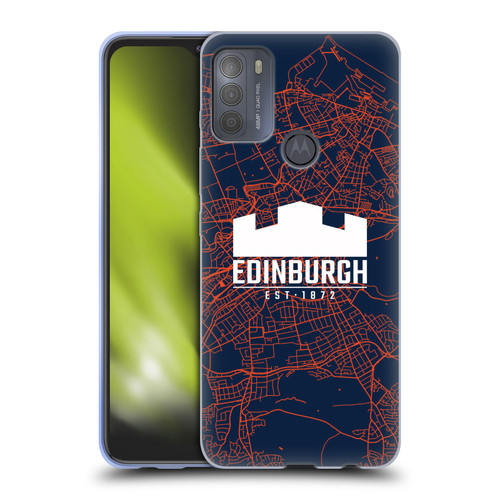 Edinburgh Rugby Graphics Map Soft Gel Case for Motorola Moto G50