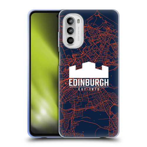 Edinburgh Rugby Graphics Map Soft Gel Case for Motorola Moto G52