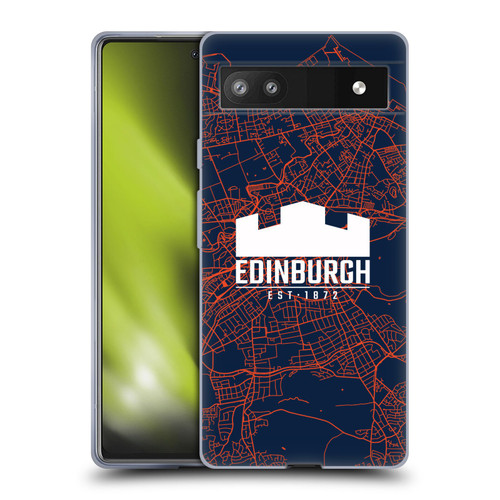 Edinburgh Rugby Graphics Map Soft Gel Case for Google Pixel 6a